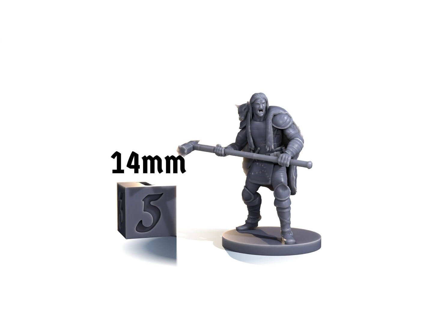 Human male barbarian (two-handed mace)