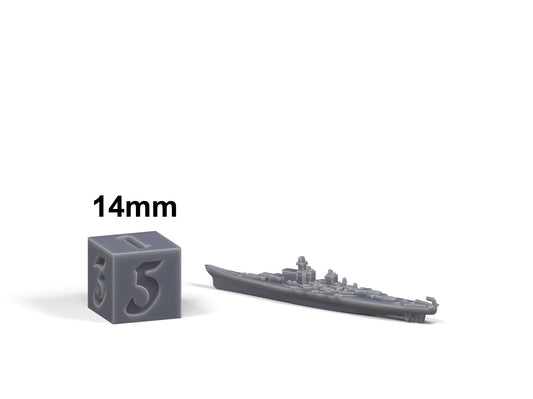 Montana (battleship) size comparison XE267