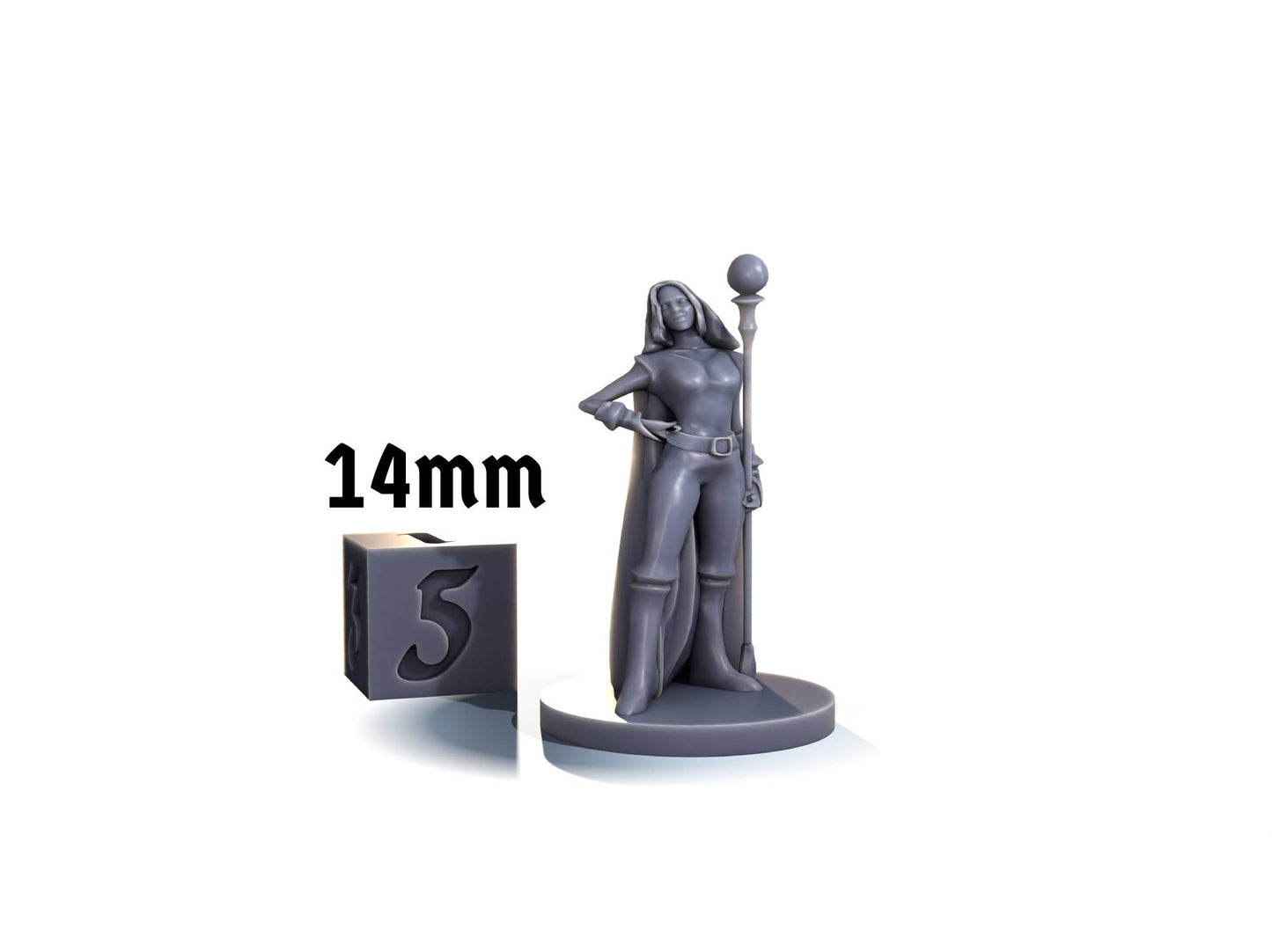 Human sorceress (staff)