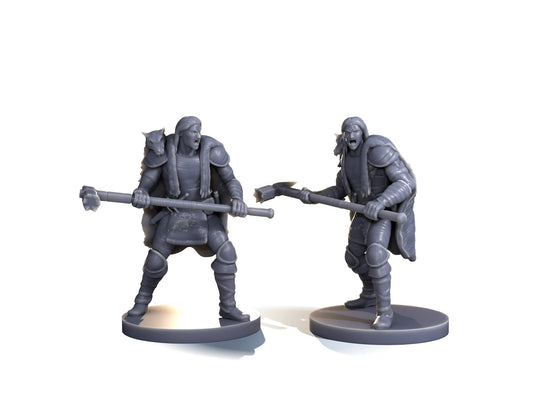 Human male barbarian (two-handed mace)