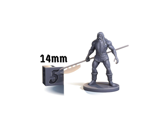 Human barbarian (halberd)