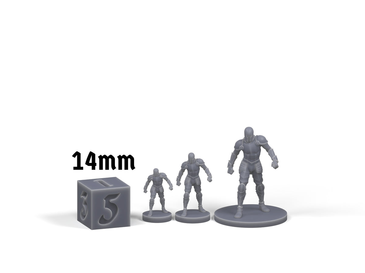 Animated armor size comparison in 15mm, 20mm, and 28mm