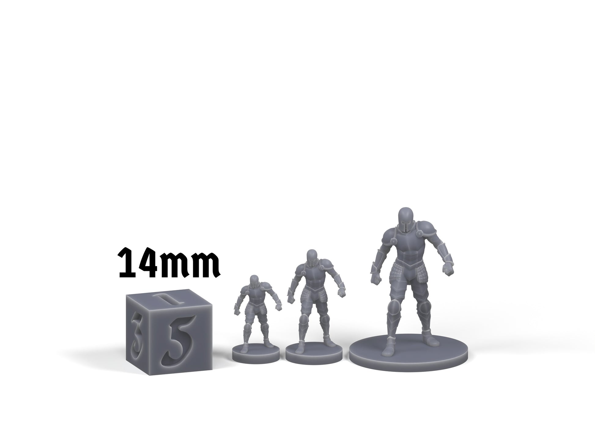 Animated armor size comparison in 15mm, 20mm, and 28mm