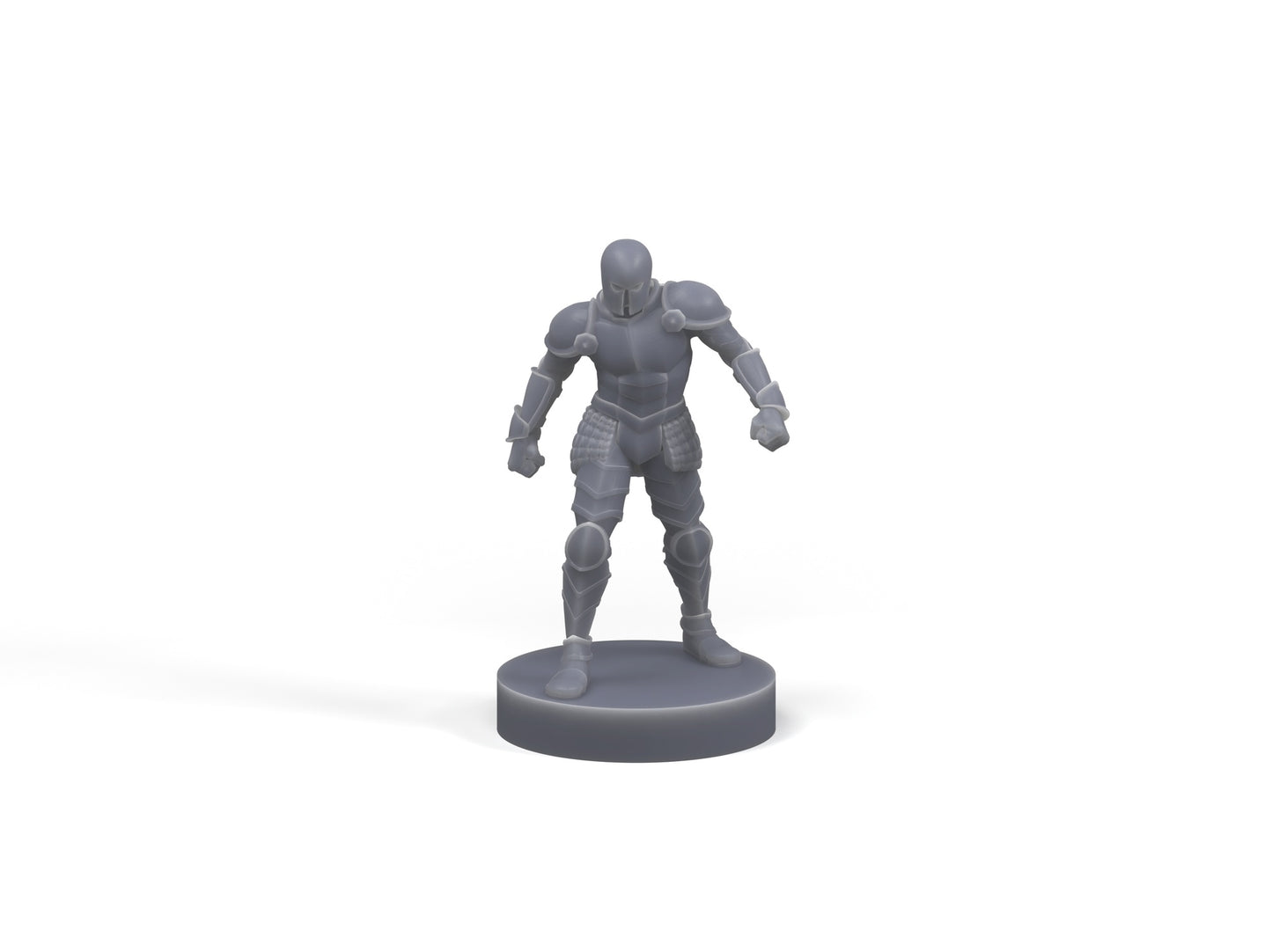 Animated armor miniature, front view