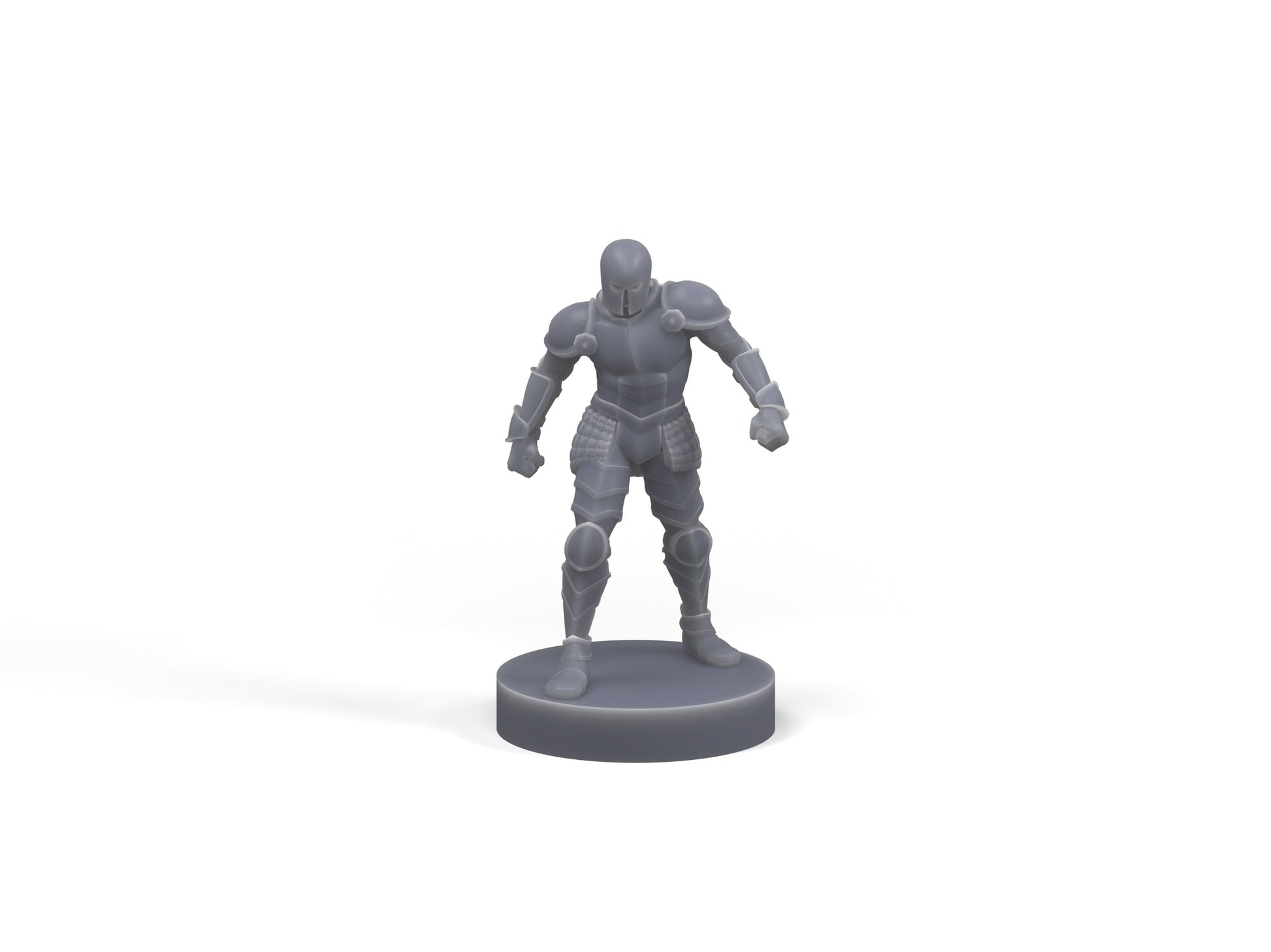 Animated armor miniature, front view