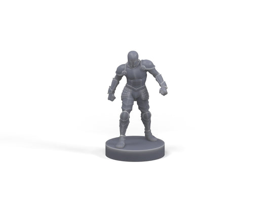 Animated armor miniature, front view