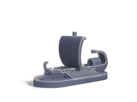 Galley 3D printed medieval ship miniature