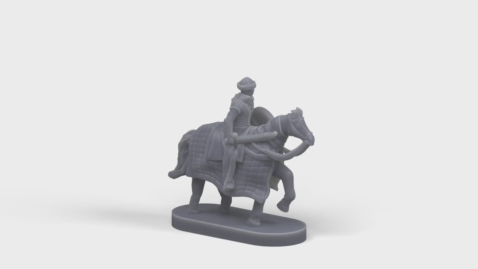 Arab cavalry warrior 360 degree product spin