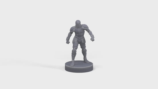 Animated armor miniature rotating 360 degrees
